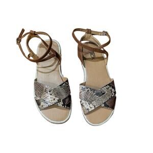 Nordstrom Rack Tan Snake Sandal Size 4.5